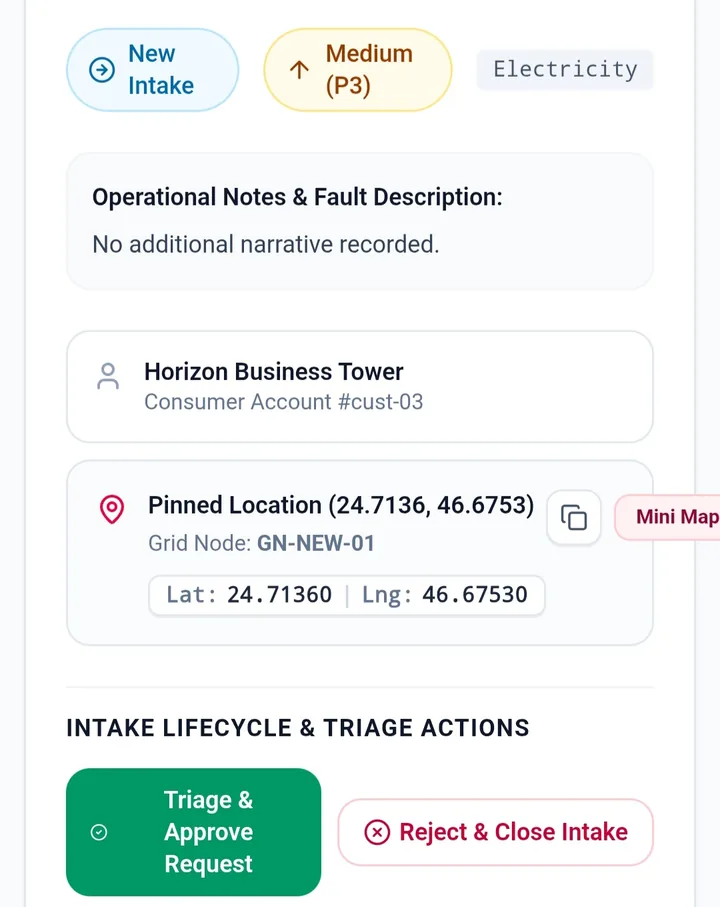 Intake triage — approve or reject each request